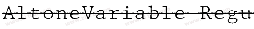 AltoneVariable Regul字体转换